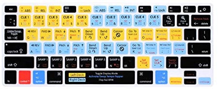 HRH Serato Scratch Live Functional Shortcuts Hotkey Silicone Keyboard Cover Skin for MacBook Air 13,for MacBook Pro13/15/17 (with or w/Out Retina Display,2015 or Older Version)&for iMac Older