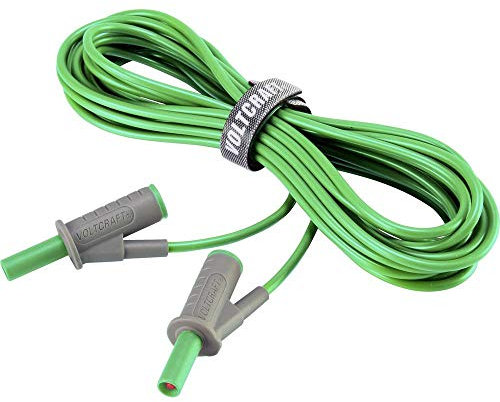 VOLTCRAFT MSB-501 Sicherheits-Messleitung Lamellenstecker 4 mm Lamellenstecker 4 mm 5.00 m Grün 1 St.