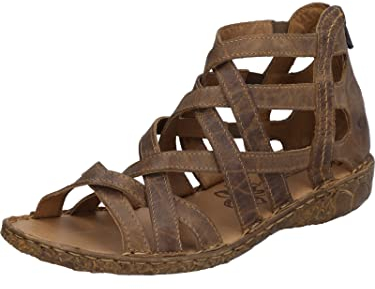 Josef Seibel Damen Riemchensandalen Rosalie 17,Weite G (Normal),römersandalen,Sandaletten,Gladiatoren-Sandalen,Brandy,38 EU