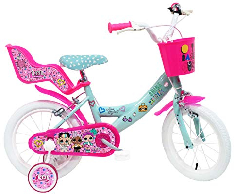 LOL Vélo Enfant Fille Turquise et Fushia Taille 14
