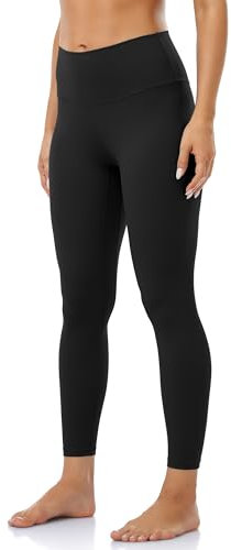 Colorfulkoala Damen Nahtlos Leggings, Schwarz, L