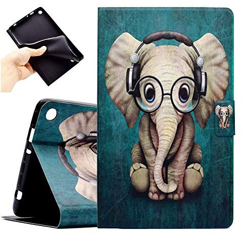 Bspring Fire 7 2015 Funda, Slim Shell Case Cover Carcasa con Función de Stand y Auto-Sueño/Estela para Kindle Fire HD 7 2017(7th Gen) Kindle Fire HD 7 2015(5th Gen) Elefante