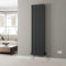 DuraTherm® 1800 x 480mm Anthracite Vertical Designer Radiator Double Column Oval Tube Modern Central Heating Panel Bathroom Radiators