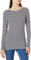 Marc OߴPolo Women's Striped Long Sleeve Top with Boat Neck, Multicolor (Multi/Night Sky), L
