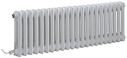 Milano Windsor 800W White Cast Iron Style Horizontal 2 Column Electric Radiator - 300mm x 1010mm