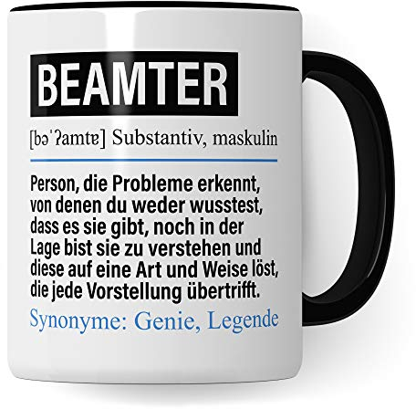 Pagma Druck Tasse Beamter lustig, Beamter Geschenk, Spruch öffentlicher Dienst Kaffeebecher Geschenkidee, Kaffeetasse Beruf Teetasse Beamtentum Becher