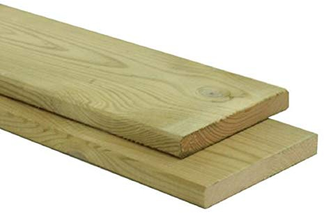 Gartenwelt Riegelsberger Glattkantbrett Kiefer imprägniert 20x145 mm Länge 190 cm Konstruktionsholz Dielen Brett 4-seitig glatt gehobelt