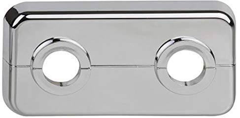 tecuro Klapprosette doppelt Loch Ø 15 mm - verchromt
