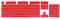 Corsair PBT Double-Shot Pro Kit de Touches de Clavier Rouge