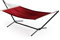 OK-Living Hängematte, Hängebett, Rot, 190 x 120 cm Metallgestell