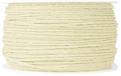 Papier Draht in div Längen und Farben Draht zum basteln Paper Papierdraht zum basteln Basteldraht Schnur Reißfest Bindedraht Basteldraht ummantelt Paper Cord Juteschnur Floristik (Spule, Champagner)