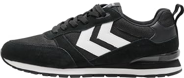 HUMMEL Unisex Monaco 86 Sneaker, Black White, 45 EU