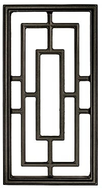 Nuvo Iron Decorative Insert for Fencing, Gates, Home, Garden - Rectangular, 9 X 17″, Black