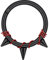 Longbeauty 16G 1.2mm Edelstahl Piercing Ringe Segmentring Clicker Nasenringe Ohrringe Nahtlose Hoops Spikes für Tragus Knorpel Septum Helix, 8mm, Schwarz/Rot