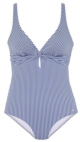 s.Oliver Jap-312 Einteiliger Badeanzug, Blau, 46/C Damen, blau, L