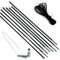 Crystals Replacement Fibreglass Pole Kit Shock Corded Camping Tent Equipment Awning Cord Repairs Set (L (7.75m x 11mm))