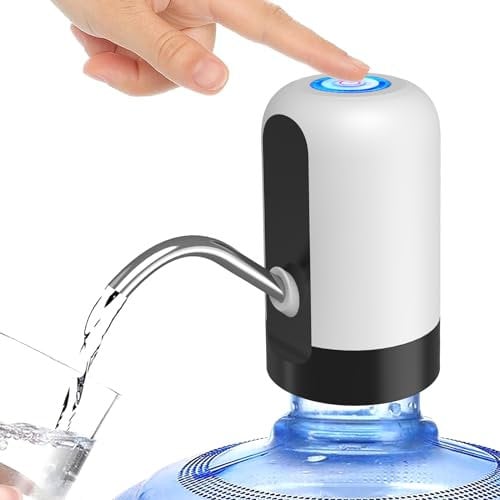 GetKen 5 Gallon Water Dispenser Pump Rechargeable, Water Dispenser for 5 Gallon Bottle Bottom Loading, Portable USB Charging Automatic Drinking Mini Water Jug Dispenser