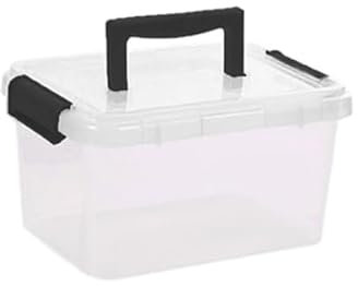 VTL® PLASTIC STORAGE BOXES WITH LID - BLACK LID - 17 SIZES - HOME - BEDROOM - GARAGE - OFFICE - SCHOOL - STORAGE - NESTABLE - STACKABLE (3.5 LITRE CLIPPY, 1 BOX)
