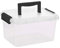 VTL® PLASTIC STORAGE BOXES WITH LID - BLACK LID - 17 SIZES - HOME - BEDROOM - GARAGE - OFFICE - SCHOOL - STORAGE - NESTABLE - STACKABLE (3.5 LITRE CLIPPY, 1 BOX)