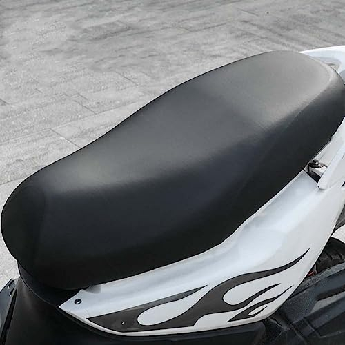 MIOLOE Motorradsitzbezug, Universal Ledersitzbezug rutschfest wasserdichtes Kissen Schutzbezug, Sitzbankbezug für Motorräder und Roller (Leder, XL)