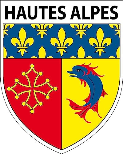 1 x Aufkleber 9 x 8 cm – Wappen der Hochalpen Departement 05 – Sticker