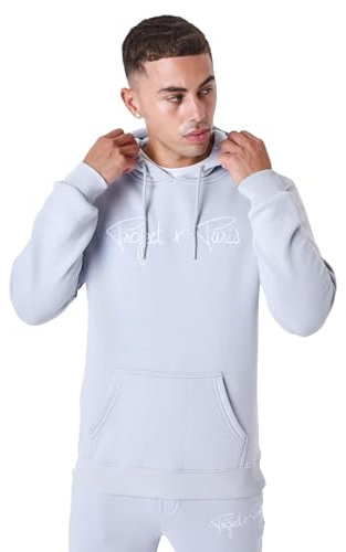 Sweat à Capuche Signature Bleu Glacier L