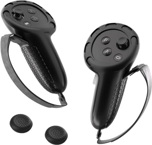 Controller Grips Cover for Quest 3: Anti-Slipery Silicone Case Adjustable Shell Protector for Quest 3 Accessories