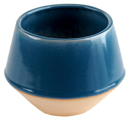 SiL Interiors House Plant Pot - Cobalt Blue Contemporary Design - 16 x 12cm