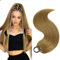 ZPPLD 60 cm Lang Glattes Pferdeschwanz Haarteil Synthetik Haarverlängerung Zopf Haar Extension für Damen Mädchen (Hellbraun)