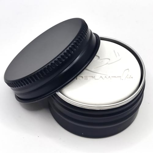 Duftsteindose mit 2 Duftsteine für ätherische Öle zum mitnehmen, Handgegossen, in 4 Farben schwarz-Weiss-Rose und Gold, Aromastein für Auto, Büro, Schlafzimmer oder Reisen (Schwarz)