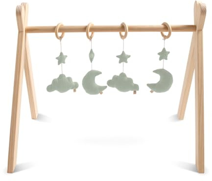 Arche d'éveil bois avec 4 jouets