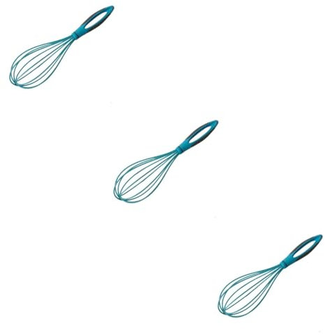 Zerodeko 3 Stück 10 Schneebesen Aus Silikon Handmixer Kugelförmig Manueller Rührbesen Schneebesen Aufschäumer Rutschfest Kompakte Größe Zum Vermischen Und Mischen