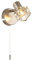 Modern Satin Nickel Wall Light Fitting with Chunky Square Clear Ice Cube Glass Shade and Pull Switch | G9 | 10cm x 8cm x 17cm by Happy Homewares