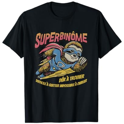 Idée-Cadeau Départ Collègue de Travail Binôme de Travail T-Shirt