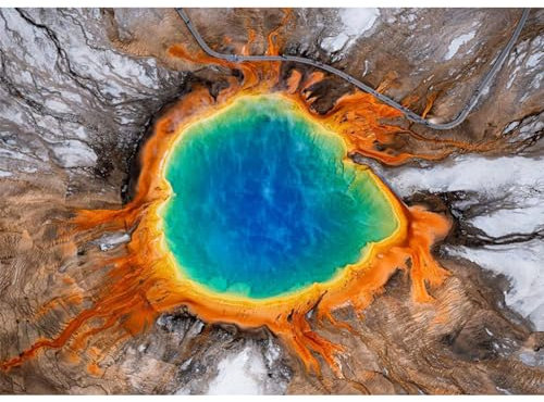 AIRDEA Yellowstone Nationalpark Diamant Painting Bilder Kits, 5D Diamond Painting nach Zahlen Erwachsene, Full Diamant Bilder Stickerei Arts Craft Set für Wand Room Home Décor 40x30cm
