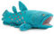 lilizzhoumax Quastenflosser Fisch-Plüschtier 38cm/15” Simuliertes Tier Coelacanth Fisch Kawaii Quastenflosser Plüschtier Realistische Fisch Plüsch Spielzeug für Wilde Tiere Geschenk für Kinder Blau
