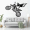 SHELOG Motocross Wandtattoo Free Style Quad Motor Dirt Bike Wandtattoo Vinyl Motorrad Junge Teenager Zimmer Dekor