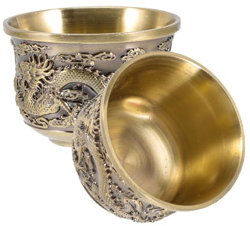 CIYODO Juego De 2 Tazas De Té De Estilo Retro Vintage Taza De Té De Kungfu Arte Decorativo Chino