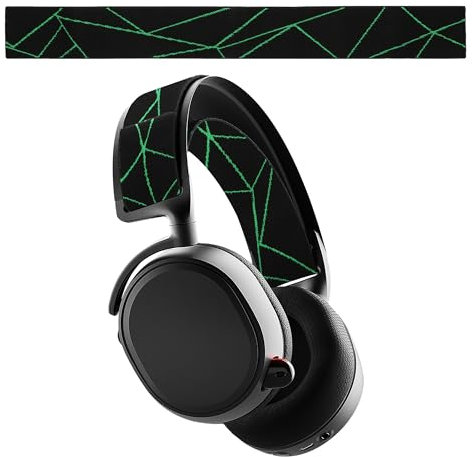 kwmobile Ersatz Bügelpolster kompatibel mit SteelSeries Arctis 7 / Arctis 9 / Arctis 9X / Arctis PRO Kopfbügel - Kopfbügelpolster aus Nylon - Kopfhörer Ersatz Bügel mit Polster - Schwarz Neon Grün