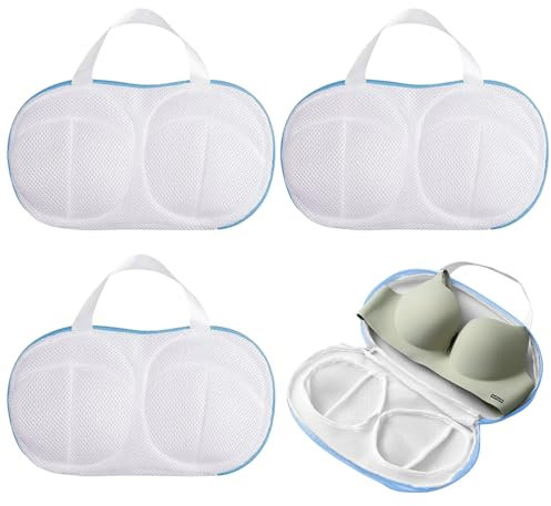 Yuragim BH-Wäschebeutel, BH Wäschenetz für Waschmaschine 3 Set, Wiederverwendbare Waschnetz mit Reißverschluss BH Wäschesack Netzbeutel für Wäsche Schutz Waschnetz für Unterwäsche BHs Socken Kleidung