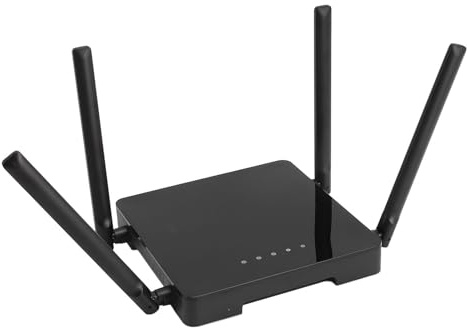 Módem router 4G LTE, router 4G+ con ranura para tarjeta SIM, router WiFi de red de 1200 MBPS, router inalámbrico 4G LTE soporta 32 usuarios en línea al mismo tiempo (enchufe del Reino Unido)