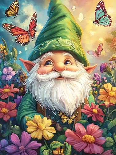 Hoobee 5D DIY Diamond Painting Zwerg, Diamond Painting Bilder Karikatur, Diamond Painting Erwachsene, Vollbohrer Stickerei Kreuzstich Kunst Handwerk für Zuhause Wanddekoration 30x40 cm-4