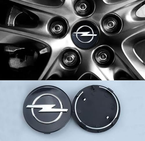 LJCXZS Auto Nabendeckel Radmittenkappen für Opel Astra K 2015-2019,ABS Felgendeckel Wheel Caps mit Emblem Radnabenabdeckung Radkappen Abdeckung Universal Wasserdicht Staubdicht Auto Zubehör