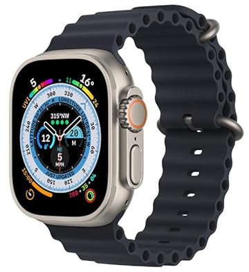 Apple Watch Ultra 2 (GPS, 49MM) Cassa in Titanio con Cinturino Black Ocean, Taglia Unica (Ricondizionato)