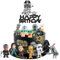 OVOparty 15 Pezzi Topper Torta Compleanno Sta War con Mini Figures per Bambini, Buon Compleanno Decorazioni Torta Sta War Ragazzi, Cake Topper per Festa di Compleanno Bambini (B)