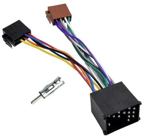 16-Pin ISO Radio Wire Cable Car Stereo Power Speaker Adapter for BMW 3 E30 E36 E46 E34 /5 E39 /7 E32/8 E31 Antenna Connector,Android Car Stereo Harness Adapter ISO Car Radio Stereo Wiring Harness