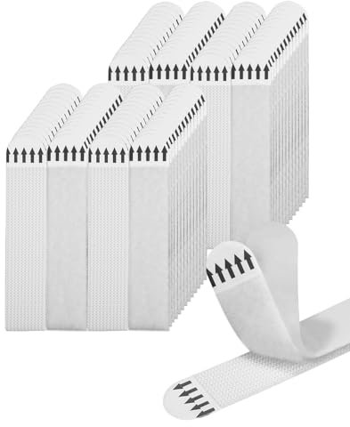 Qixora Tiras Adhesivas para Colgar, 24 Pare Cuelga Facil-Para Marcos 10x2 cm Cuelga Cuadros Sin Clavos Colgadores pared Adhesivos Resistente Sin Taladrar ni Perforar No Deja Residuos para Decoraciones