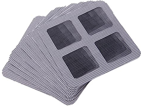 VILLCASE 21stücke Netz Zum Ausbessern Von Fliegengittern Selbstklebende Reparaturnetze Für Fenster Und Türen Flicken Für Risse in Insektenschutzgittern Schutznetze Zum Aufkleben