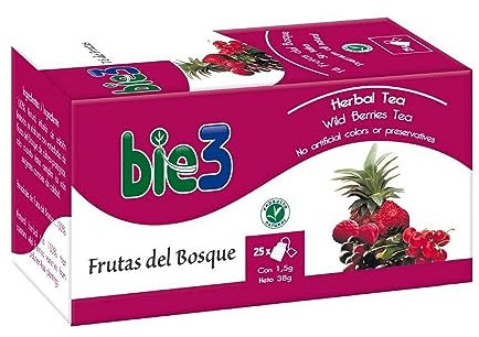 Bie 3 Frutas del Bosque - 120 g 25 Bols, 1