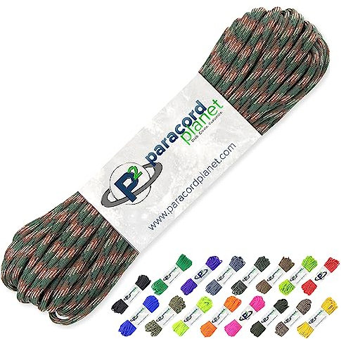 Paracord Planet 100' Hanks Parachute 550 Cord Type III 7 Strand Paracord Top 40 Most Popular Colors
